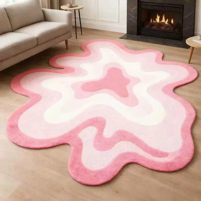 Pink Abstract Rug