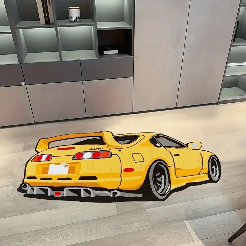 Yellow Car Rug