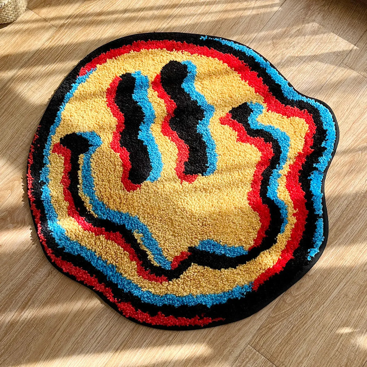 Glitched Smiley Rug