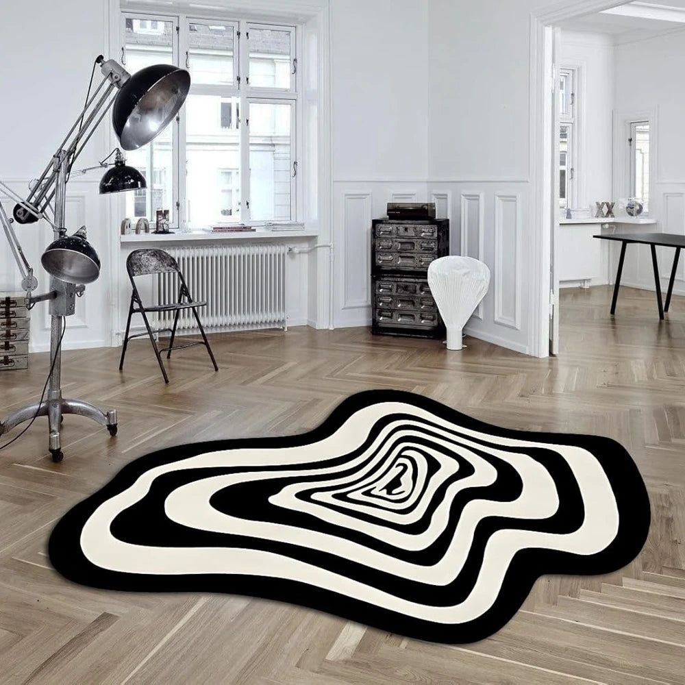 Black & White Abstract Rug